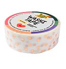 Dekoratīvā rīspapīra līmlente "Washi-Tape: HOTFOIL ROSE dots", 15mm x 5m