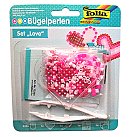 Termo mozaīkas komplekts "Love", komplektā: 1 sirdsveida pamatne 9x8 cm, termo pērlītes (220 gab.),