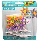 Termo mozaīkas komplekts "Flower", komplektā: 1 zieda formas pamatne D:8,5 cm, termo pērlītes (220 g
