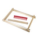 Stelles aušanai, darba virsmas platums 16.5cm, 18.5x29cm, ar atspoli un aušanas ķemmi