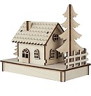 Saliekams koka 3D komplekts "Mājiņa", FSC 100%, 17.5x9.4x14cm, 30 daļas, 1 komplekts