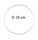 Metāla riņķis, ar pārklājumu, D:15cm, baltā krāsā