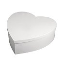 Papjē-mašē kaste "Sirds", D:30cm, A:10cm, balta