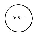 Metāla riņķis, ar pārklājumu, D:15cm, melnā krāsā