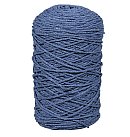 Pīta otrreizējās pārstrādes dzija, D:2mm, apm. 250m, kamols 250g, zila (denim blue)