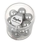 Stikla pērles "Renaissance", D:12mm, 21 gab., sudrabpelēkas