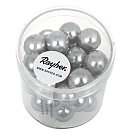 Stikla pērles "Renaissance", D:10mm, 35 gab., sudrabpelēkas