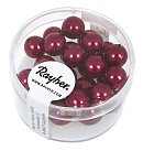 Stikla pērles "Renaissance", D:8mm, 25 gab., bordo sarkanas