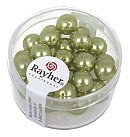 Stikla pērles "Renaissance", D:8mm, 25 gab., nefrīta zaļas (jade)