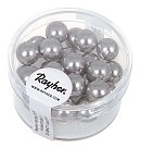Stikla pērles "Renaissance", D:8mm, 25 gab., sudrabpelēkas