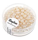 Stikla pērles "Renaissance", D:4mm, 85 gab., pūdera rozā