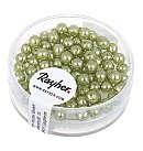 Stikla pērles "Renaissance", D:4mm, 85 gab., nefrīta zaļas (jade)