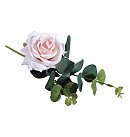 Rozes zariņš ar eikaliptu, garums 28 cm, D:9 cm, gaiši rozā