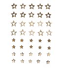 Koka dekors "Stars", D:1,2cm, 40 gab., dabīga koka krāsā, ZS