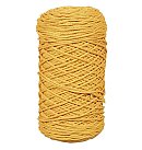 Pīta otrreizējās pārstrādes dzija, D:2mm, apm. 250m, kamols 250g, medus dzeltena
