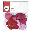 Декоры из фетра "Сердечки", 3см, 24 шт., красный/ розовый