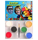 Sejas un ķermeņa krāsu komplekts "JUNIOR", 6 krāsas, ota