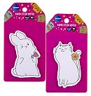 Paper sticky notes-markers "Cute Cat" / "Cute Rabbit", 50x80mm, 30 pcs., assorted