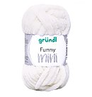 Dzija "Funny Mini", 100% poliesters, 15g, 18m, piena balta #02