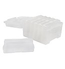 Tukša plastmasas kaste ar 6 nodalījumiem, 210x185x140mm, caurspīdīga