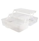Tukša plastmasas kaste ar rokturi, 310x170x150mm, caurspīdīga