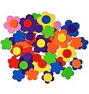 Putugumijas dekori "Flower mix", pašlīmējoši, 20 gab.