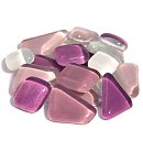 Dažādu formu stikla mozaīka "Soft Glass", 200g (apm.140gab.), violeto toņu maisījums