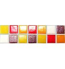 Stikla mozaīka “Joy glass”, 10x10mm, biezums 4mm, 200g (apm.290gab.), "uguns uz ledus" toņu maisījums
