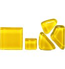 Neregulāras formas stikla mozaīka "Soft Glass", 200g (apm.140gab.), dzeltena