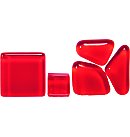 Neregulāras formas stikla mozaīka "Soft Glass", 200g (apm.140gab.), sarkana