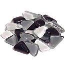 Dažādu formu stikla mozaīka "Soft Glass", 200g (apm.140gab.), pelēko toņu maisījums