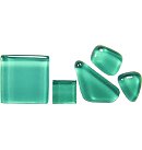 Neregulāras formas stikla mozaīka "Soft Glass", 200g (apm.140gab.), tirkīzzila