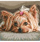 Izšūšanas komplekts krustdūrienā "Pet", 18x18cm