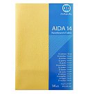 Kanvas audums izšūšanai "AIDA 14", 100% kokvilna, 55 rūtiņas/ 10 cm, loksne 39 cm x 45 cm, dzeltens