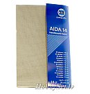 Kanvas audums izšūšanai "AIDA 14", 100% kokvilna, 55 rūtiņas/ 10 cm, loksne 39 cm x 45 cm, bēšs