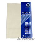 Kanvas audums izšūšanai "AIDA 16", 100% kokvilna, 64 rūtiņas/ 10 cm, loksne 39 cm x 45 cm, bēši balts (ecru)