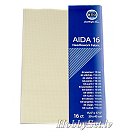 Kanvas audums izšūšanai "AIDA 16", 100% kokvilna, 64 rūtiņas/ 10 cm, loksne 39 cm x 45 cm, bēši balts (ecru)