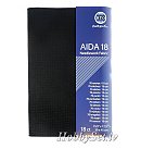 Kanvas audums izšūšanai "AIDA 18", 100% kokvilna, 70 rūtiņas/ 10 cm, loksne 39 cm x 45 cm, melns