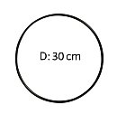 Metāla riņķis, ar pārklājumu, D:30cm, melnā krāsā