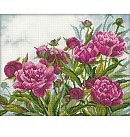 Izšūšanas komplekts krustdūrienā "Peonies", 34x27cm