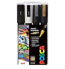Marķieru komplekts uz ūdens bāzes "UNI Posca PC-5M", 4 krāsas MONO LV