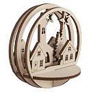 Saliekams koka detaļu komplekts "Winter village", D:7.5 cm, 5 daļas, ZS