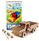 Kartona konstruktora komplekts ar krāsām "Kravas auto", 128x149x305 mm