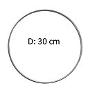 Metāla riņķis, ar pārklājumu, D:30cm, sudraba krāsā