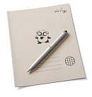 Notebook in cell "Silver", 12 sheets, 1 pc., assorted designs