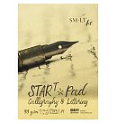 Kaligrāfijas papīra bloks "START", īpaši gluds papīrs ar vieglu liniatūru, A4, 90g/ m2, 30 loksnes