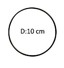 Metāla riņķis, ar pārklājumu, D:10cm, melnā krāsā