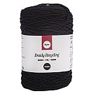 Pīta otrreizējās pārstrādes dzija, D:2mm, apm. 250m, kamols 250g, melna