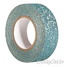 Līmlente ar mirdzumiņiem, 1.5cm, 5m, lagūnas zila