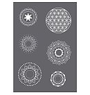 Sietspiedes trafarets "Mandala", A5, 1 trafarets + 1 rākelis